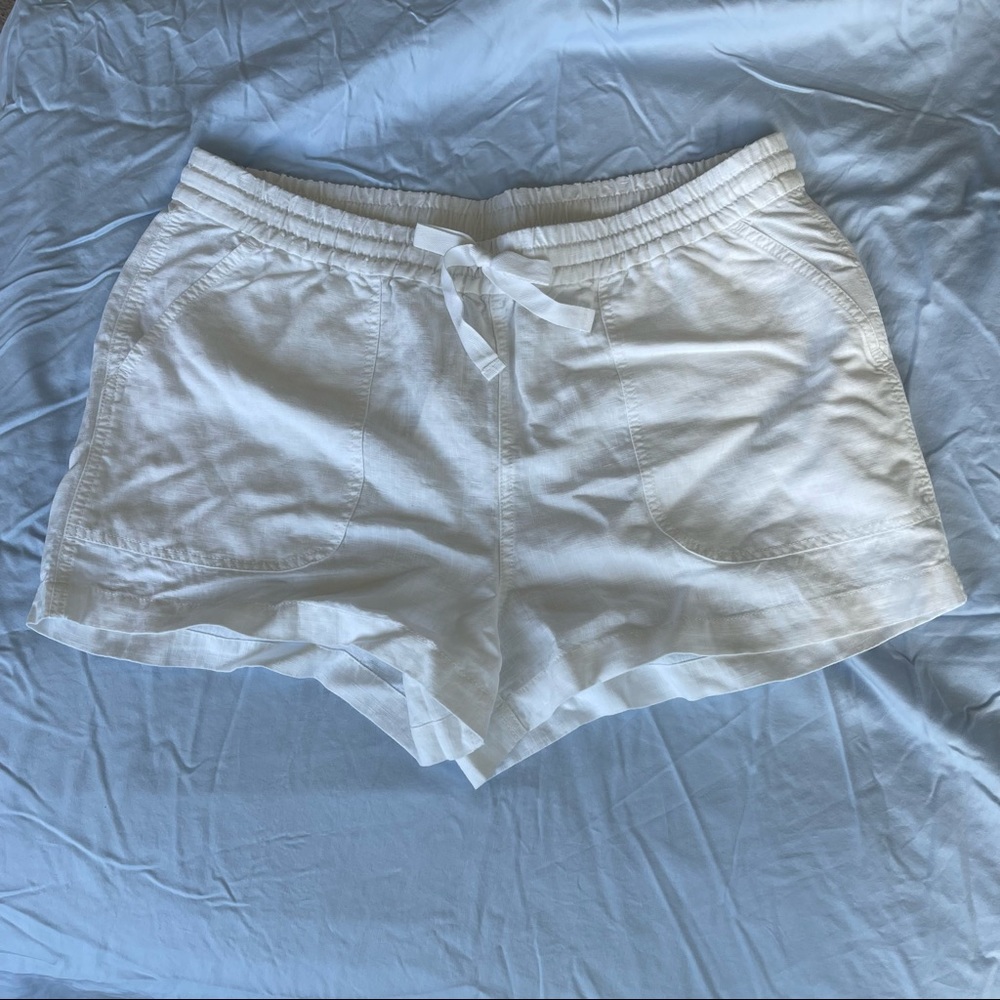 NWT White J.Crew Linen Shorts